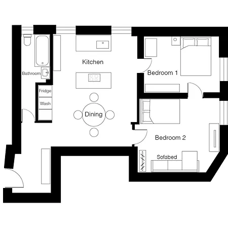 Appartement Modernes Design-apartment Mit Grosser Kueche In Augsburger Altstadt Kapuzinergasse *